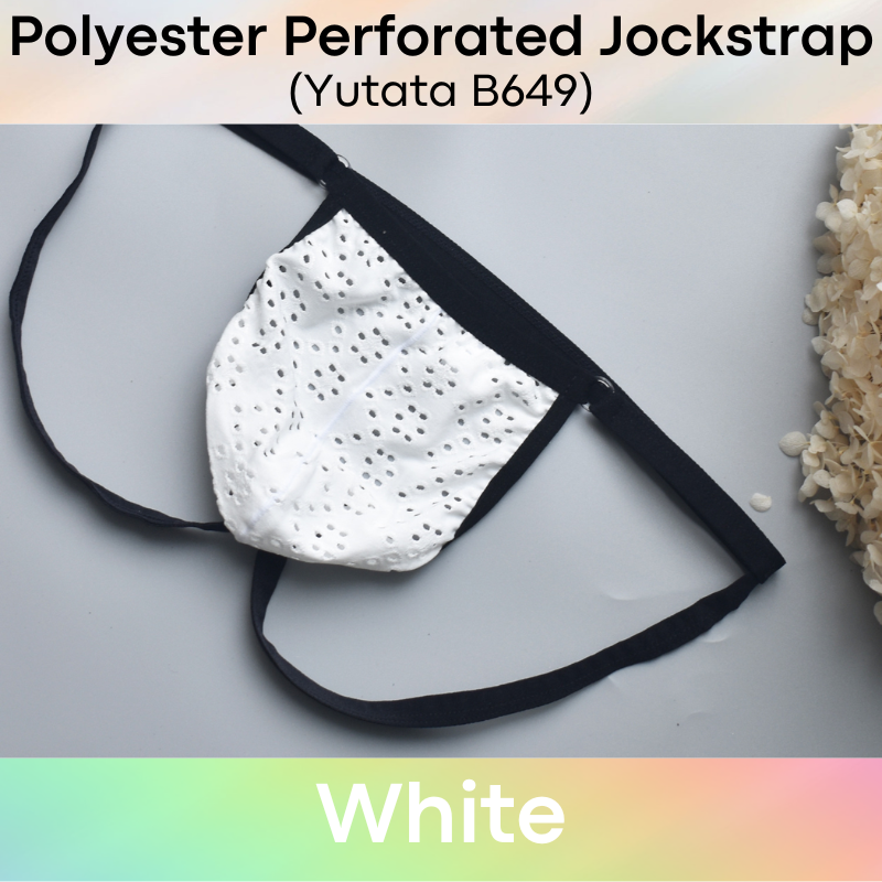 Men's Jockstrap: Polyester Perforated Pouch Slim Band Jockstrap (B649)