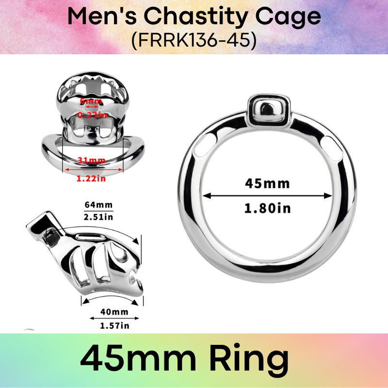 Adult Toy: Men's Aluminum Alloy Predator Chastity Cage (FRRK136)