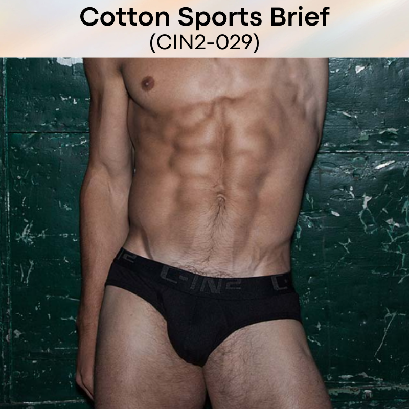 Men's Brief: Cotton Sports Brief Underwear (CIN2-029)