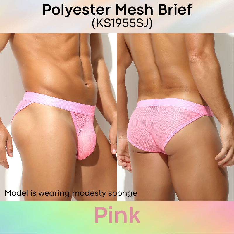 Men's Brief: Polyester Mesh Brief Underwear (KS1955SJ)
