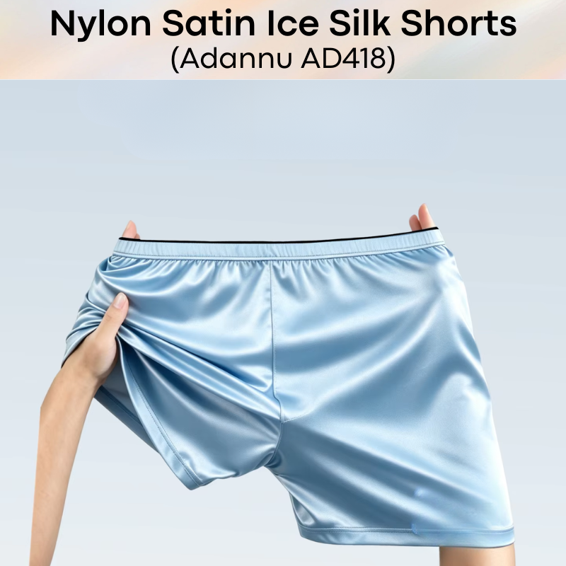 Men's Shorts: Nylon Satin Ice Silk Home Shorts (AD418)