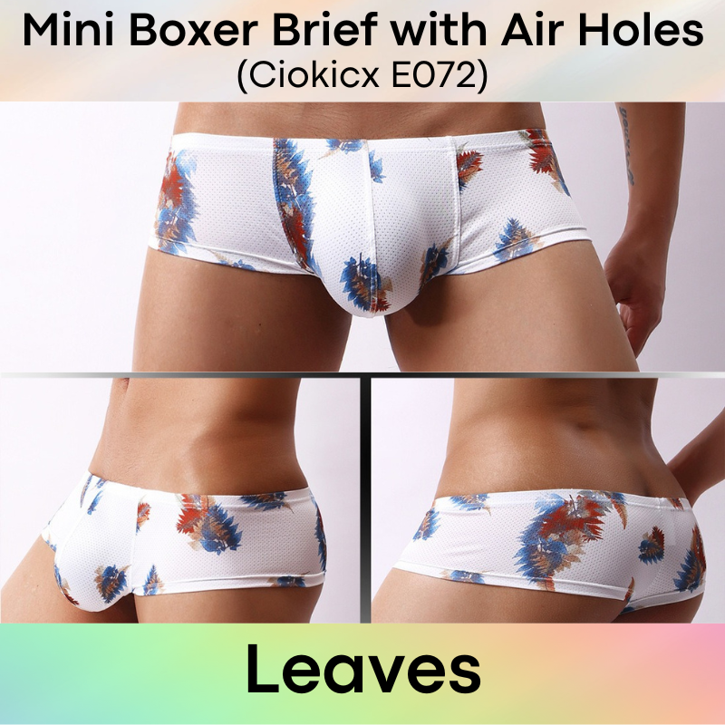 Men's Boxer : Bikini Style Printed Designs Polyester Boxer Brief (Ciokicx E072)