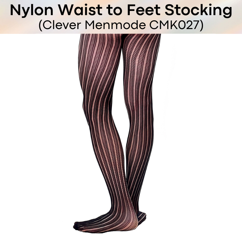Men's Stocking: Nylon Fishnet Waist to Feet Body Stocking (CMK027)