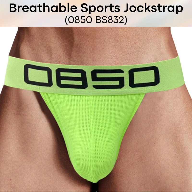 Men's Jockstrap: Nylon Double Layer Pouch Jockstrap with 4cm Spandex Waistband (BS832)