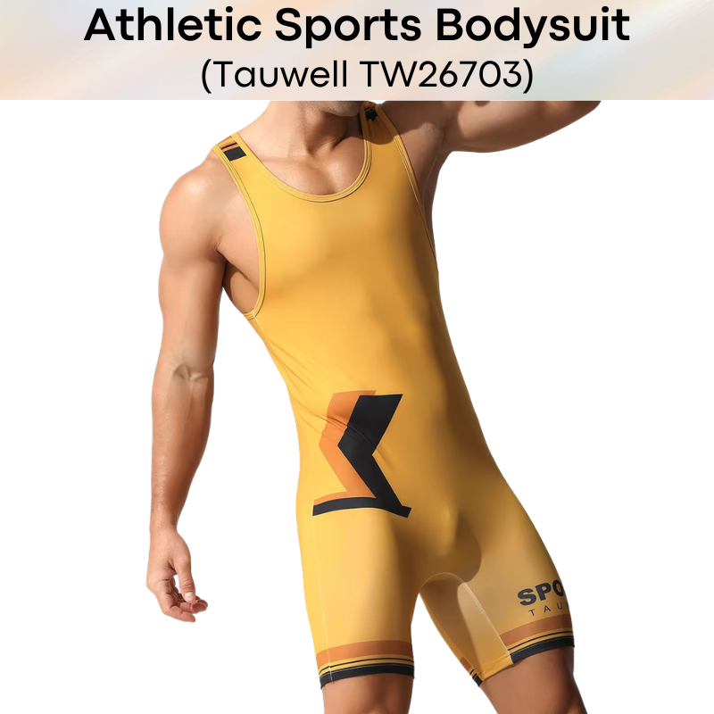 Men's Bodysuit: Polyester Athletic Sports Bodysuit (TW26703)