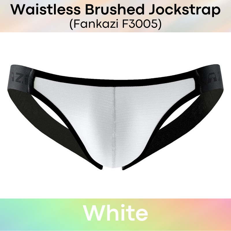 Men's Jockstrap: Nylon Metallic Brushed Waistless Jockstrap Underwear (F3005)