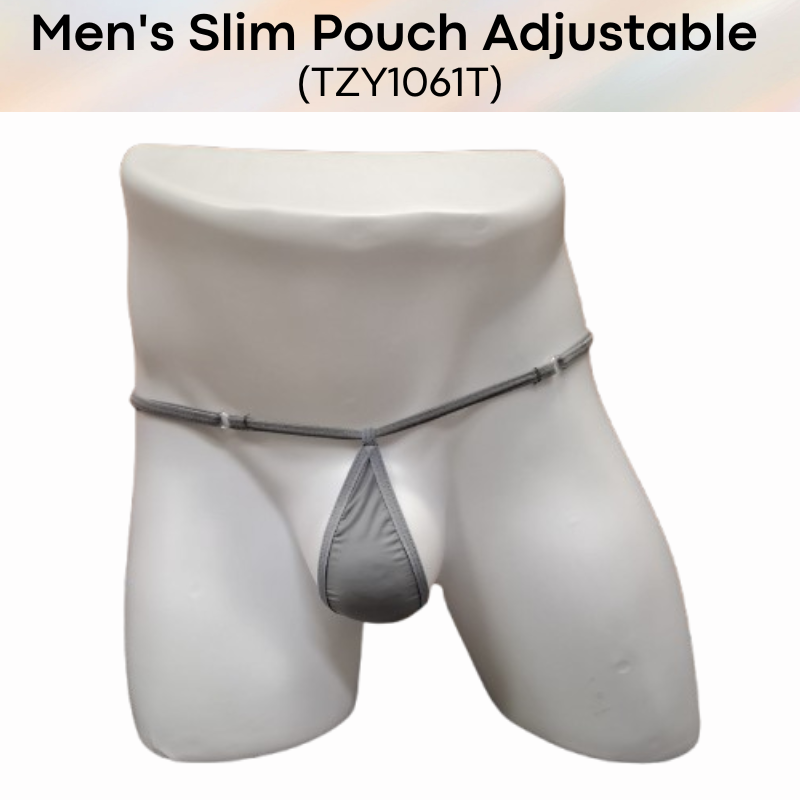 Men's GString : Slim Pouch with Adjustable Strap GString Underwear  (TZY1061T)