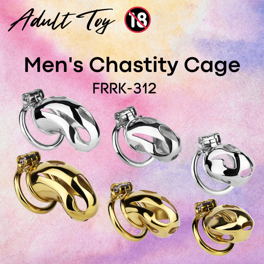 Adult Toy: Men's 304 Stainless Steel Cobra Head Chastity Cage (FRRK312)