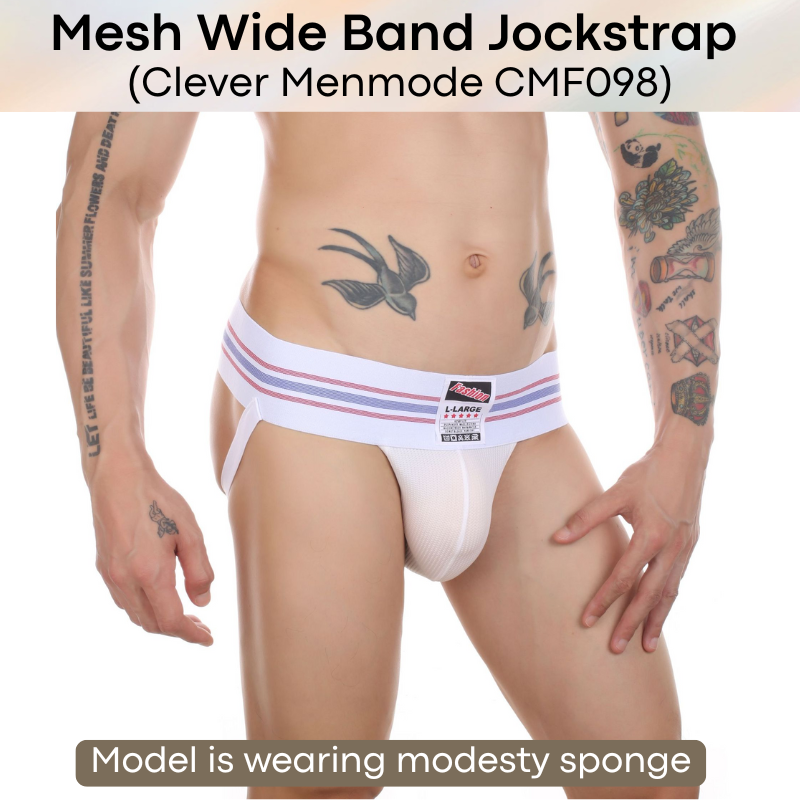 Men's Jockstrap: Nylon Mesh Jockstrap with 7.5cm Wide Waistband (CMF098)