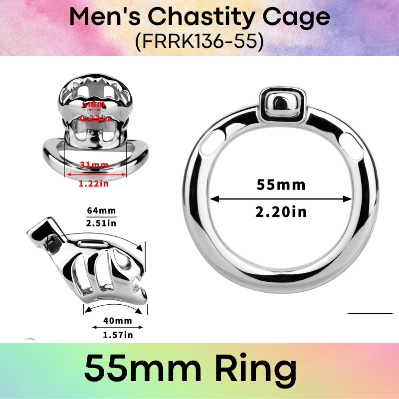 Adult Toy: Men's Aluminum Alloy Predator Chastity Cage (FRRK136)
