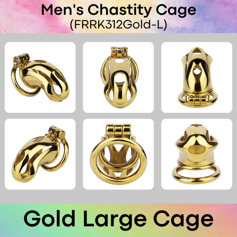 Adult Toy: Men's 304 Stainless Steel Cobra Head Chastity Cage (FRRK312)