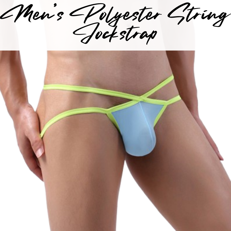 Men's Jockstrap: Polyester String Band Jockstrap with Lined Pouch Jockstrap Underwear (F2203)