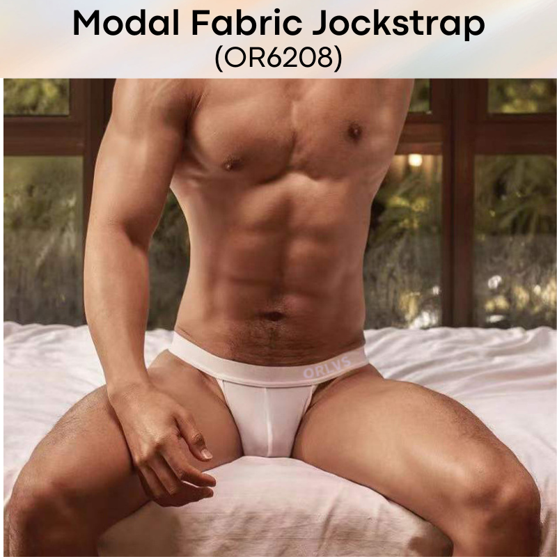 Men's Jockstrap: Modal Fabric Double Layer 3D Pouch Jockstrap Underwear (OR6208)