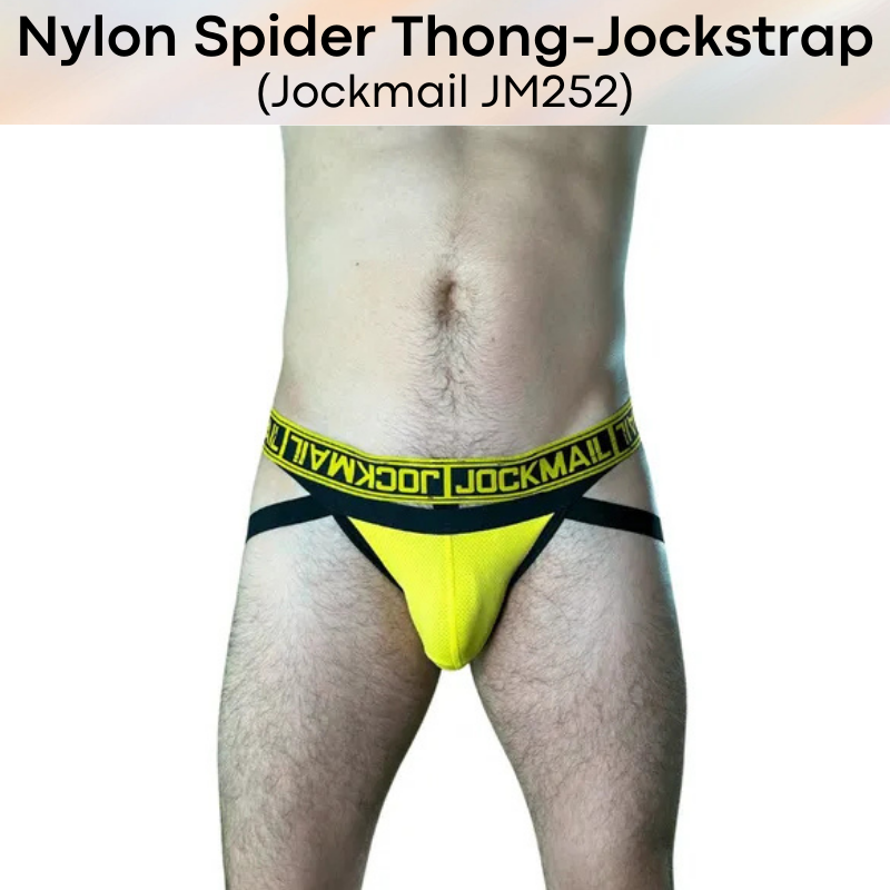 Men's Jockstrap: Nylon Breathable Spider Jockstrap-Thong Combi Underwear (JM252)