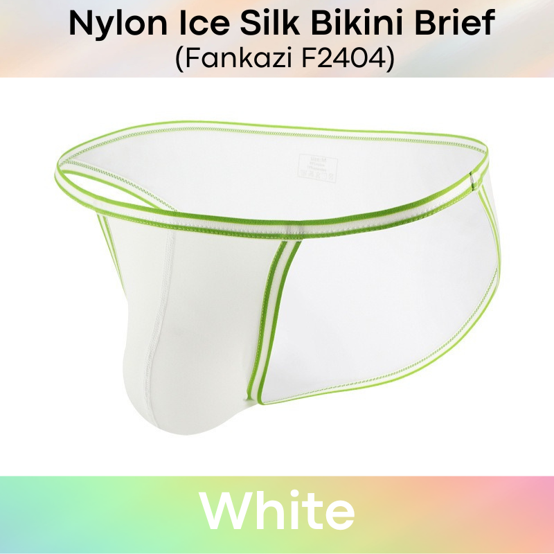 Men's Brief: Nylon Ice Silk Bikini Brief (F2404)