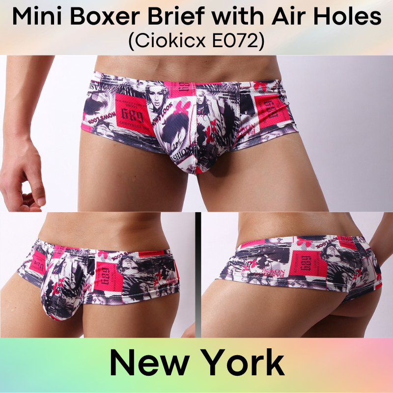 Men's Boxer : Bikini Style Printed Designs Polyester Boxer Brief (Ciokicx E072)