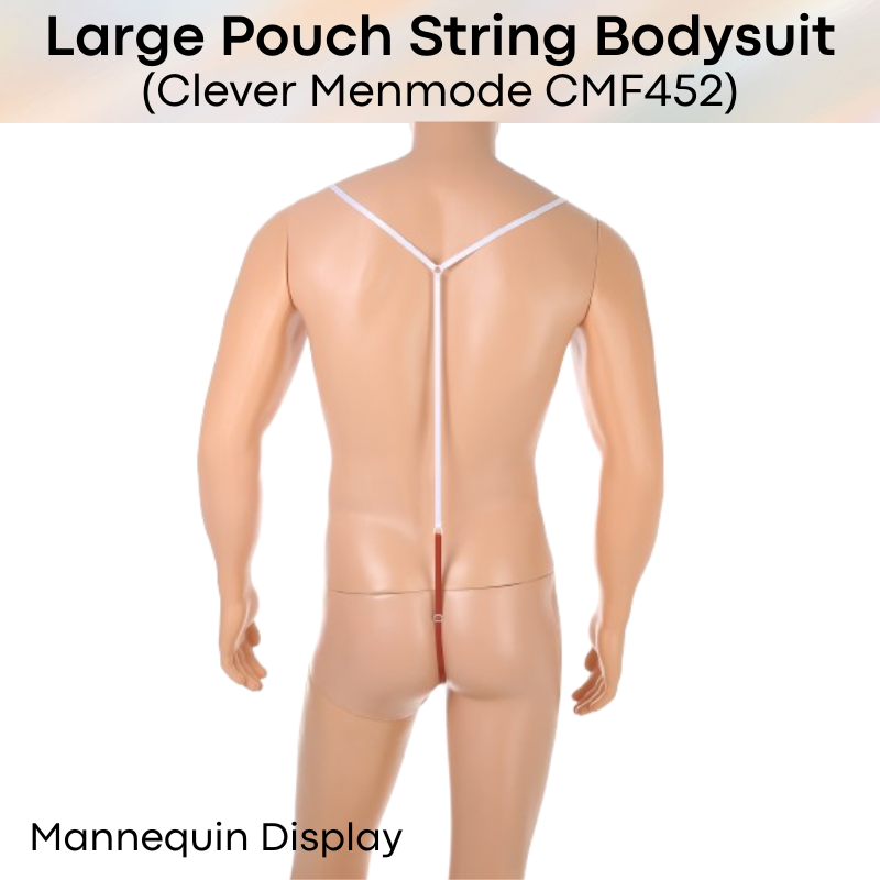 Men's Bodysuit: Large Pouch Adjustable String Bodysuit with GString Underwear (CMF452)