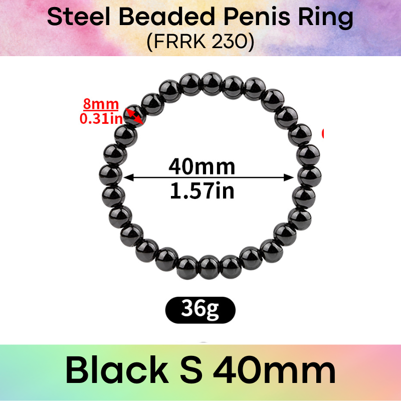 Adult Toy: Stainless Steel 304 Beaded Penis Ring (FRRK230)