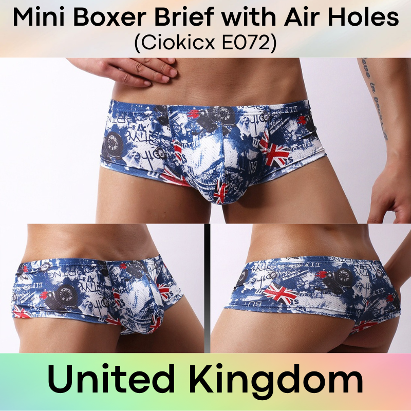 Men's Boxer : Bikini Style Printed Designs Polyester Boxer Brief (Ciokicx E072)