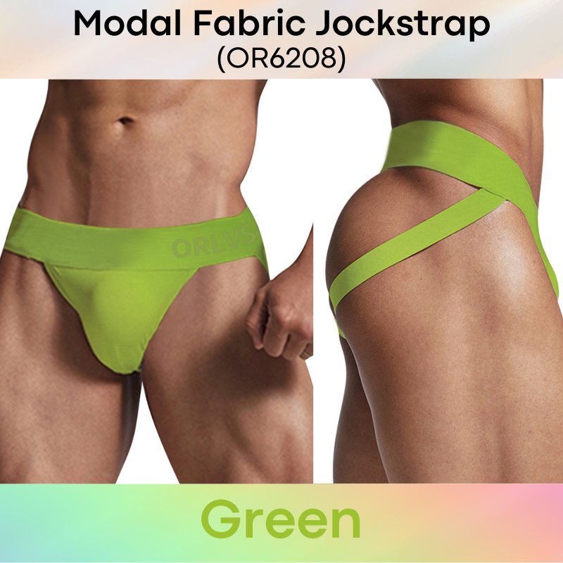 Men's Jockstrap: Modal Fabric Double Layer 3D Pouch Jockstrap Underwear (OR6208)