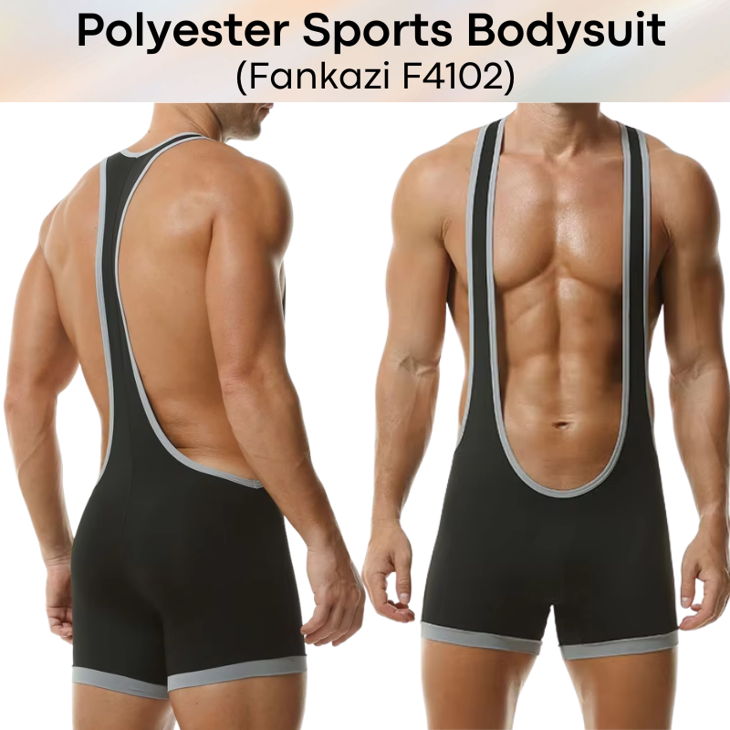 Men's Bodysuit: Polyester Sports Bodysuit (F4102)