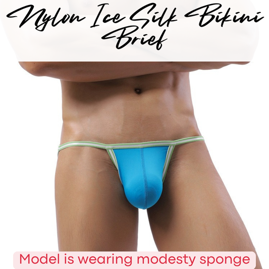 Men's Brief: Nylon Ice Silk Bikini Brief (F2404)