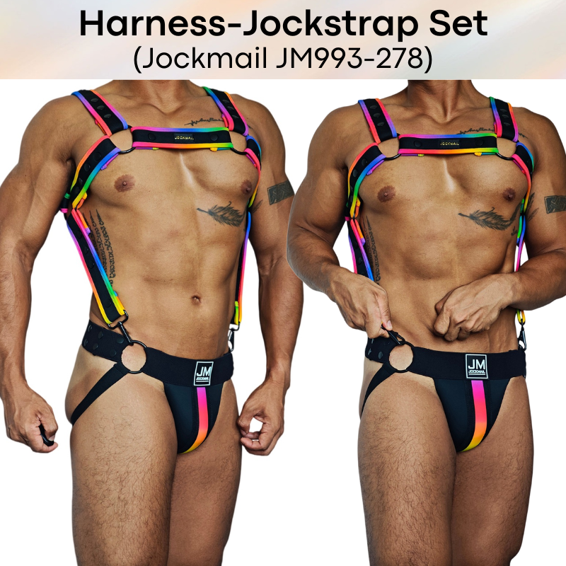 Men's Jockstrap: Neoprene Harness and Jockstrap Set (JM993JM278)