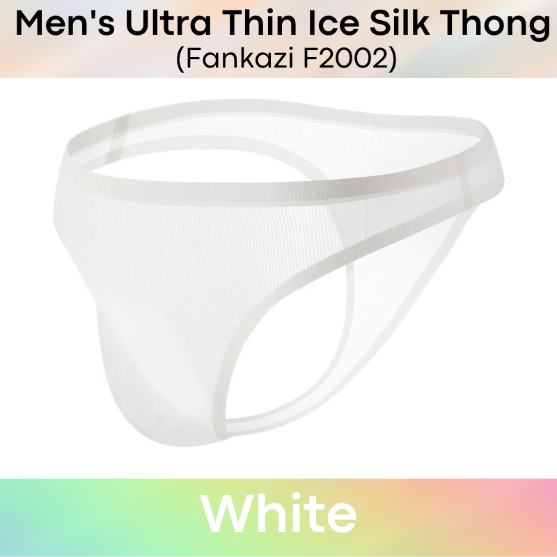 Men's Thong : Ice Silk Ultra Thin Underwear (Fankazi F2202)