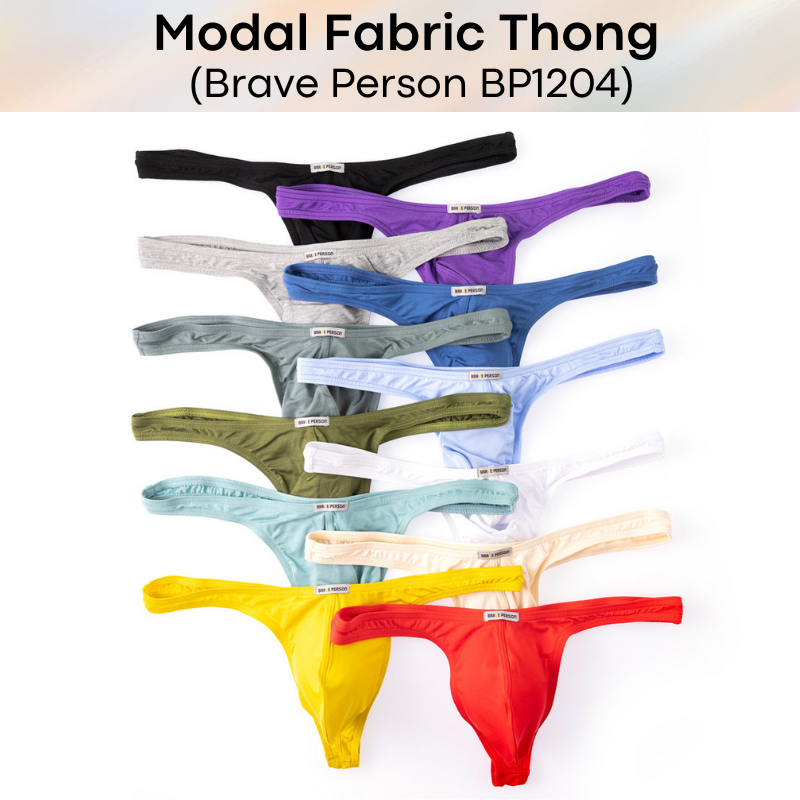 Men's Thong: Modal Fabric Low Waist Thong Underwear (BP1204)