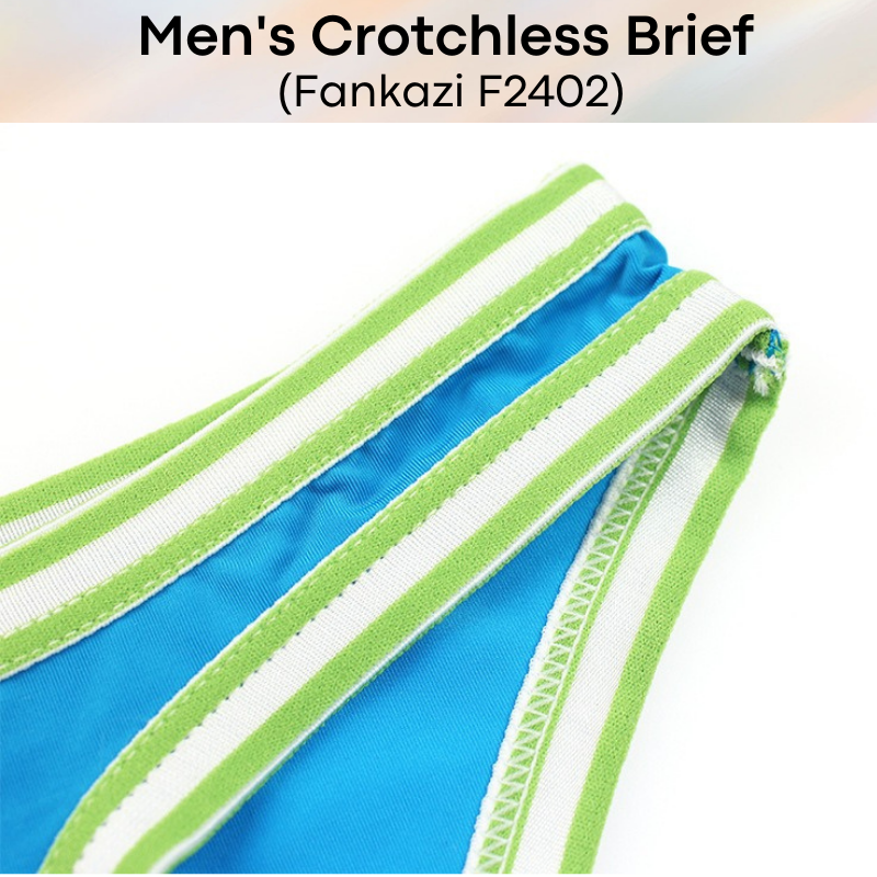 Men's Brief : Crotchless Full Back Underwear (Fankazi F2402)