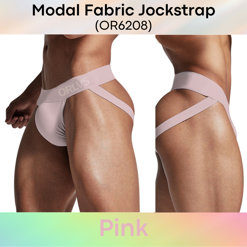 Men's Jockstrap: Modal Fabric Double Layer 3D Pouch Jockstrap Underwear (OR6208)