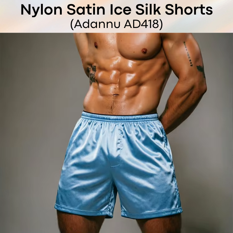 Men's Shorts: Nylon Satin Ice Silk Home Shorts (AD418)