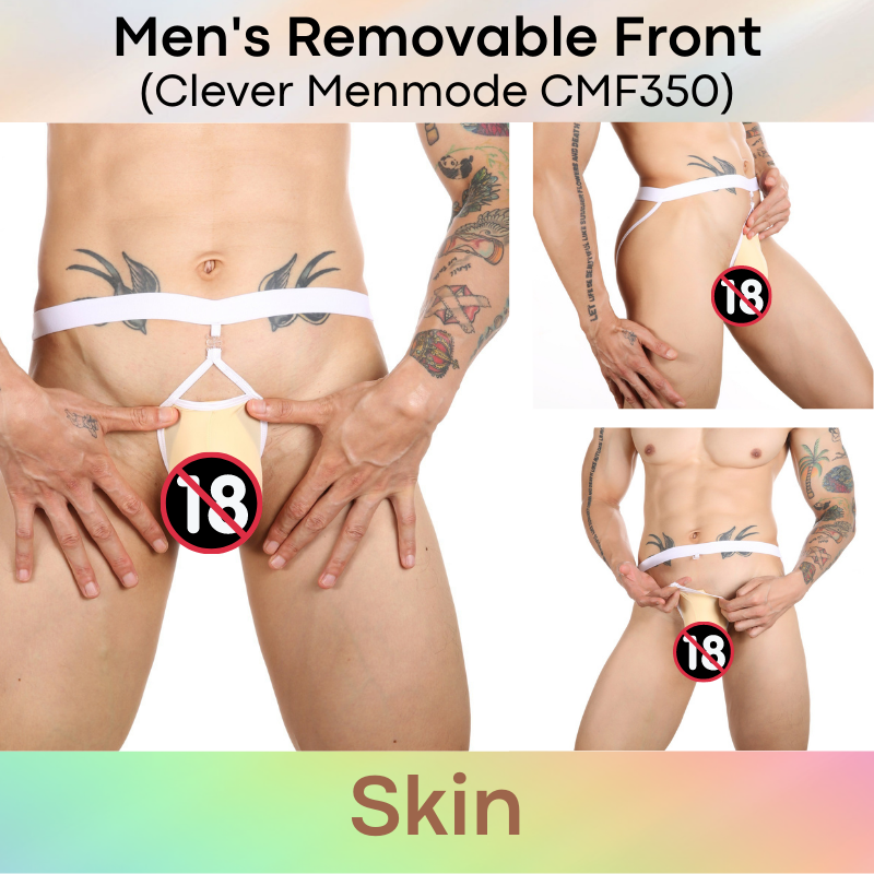 Men's Jockstrap : Removable Front with Snap-On Clip (Clever Menmode CMF350)