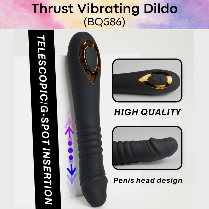 Adult Toy: Silicon Penis Head Vibrating Dildo (BQ586)
