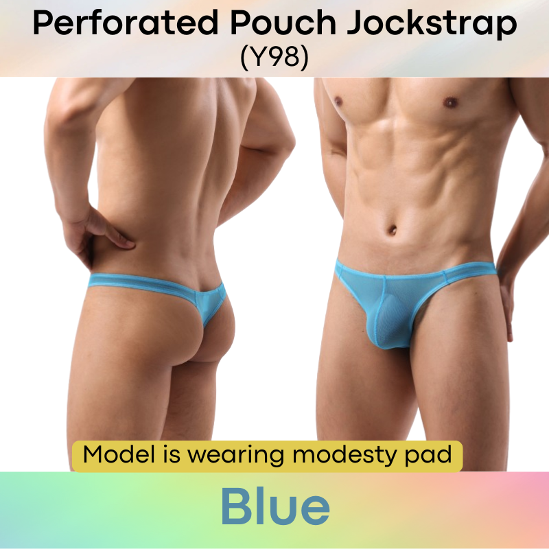 Men's Thong: Polyester Mesh Low Waist Thong (Y98)