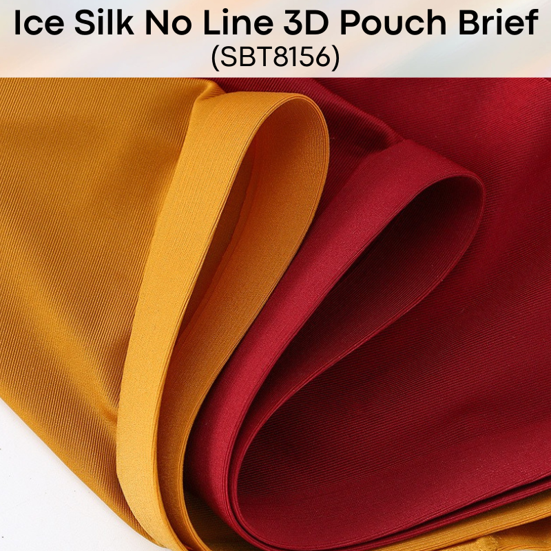 Men's Brief : Nylon Ice Silk, No Line, 3D Pouch Brief Underwear (SBT8156)