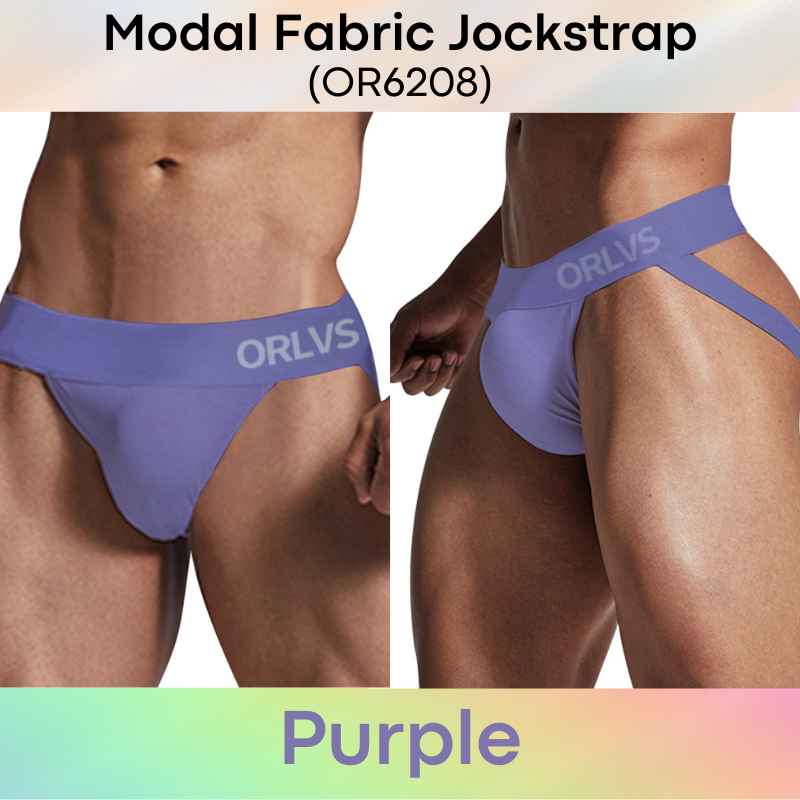 Men's Jockstrap: Modal Fabric Double Layer 3D Pouch Jockstrap Underwear (OR6208)