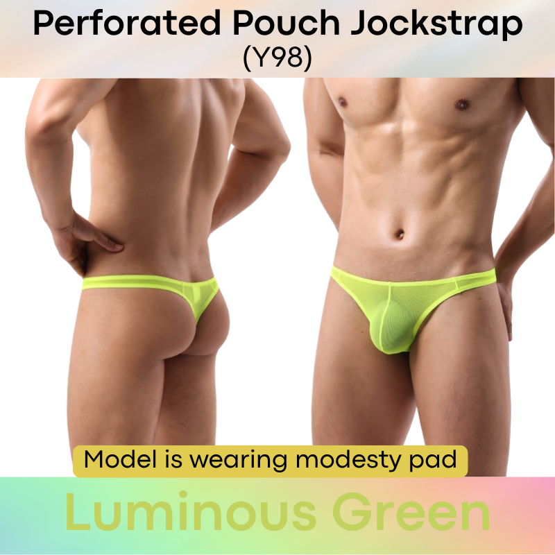 Men's Thong: Polyester Mesh Low Waist Thong (Y98)