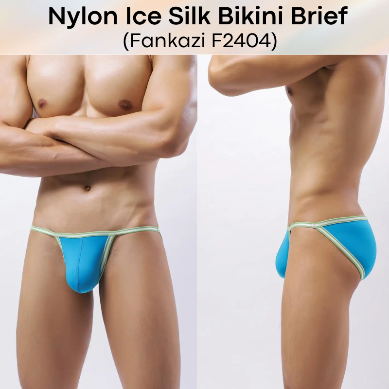 Men's Brief: Nylon Ice Silk Bikini Brief (F2404)