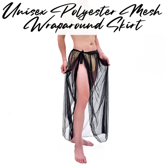 Unisex : Mesh See Through Wraparound Skirt for Home/Play (CMK004)