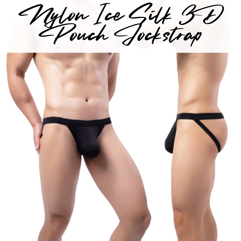 Men's Jockstrap : Nylon Ice Silk Jockstrap with 3D Pouch (Y2206)