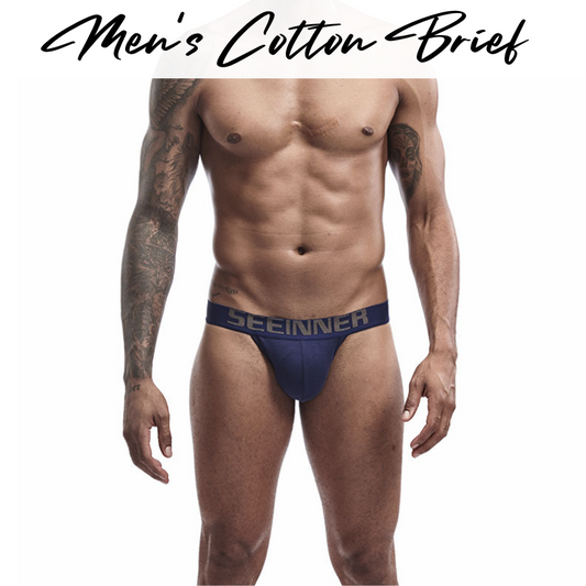 Men's Brief: Cotton Brief with Wide Waistband (S603)