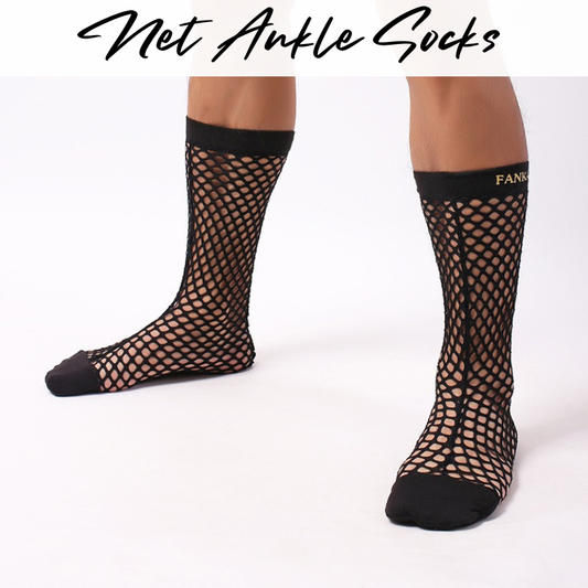 Men's Socks: Polyester Net Ankle Socks (F2112)