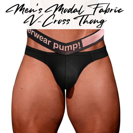 Men's Thong : Modal Fabric V Cross Thong (Pump MP234)
