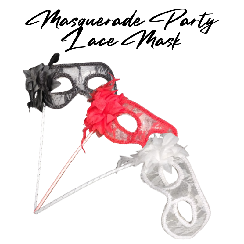 Costume : Masquerade Party Mask with Handheld Stick (P015)