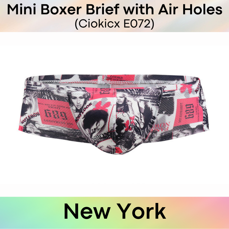 Men's Boxer : Bikini Style Printed Designs Polyester Boxer Brief (Ciokicx E072)