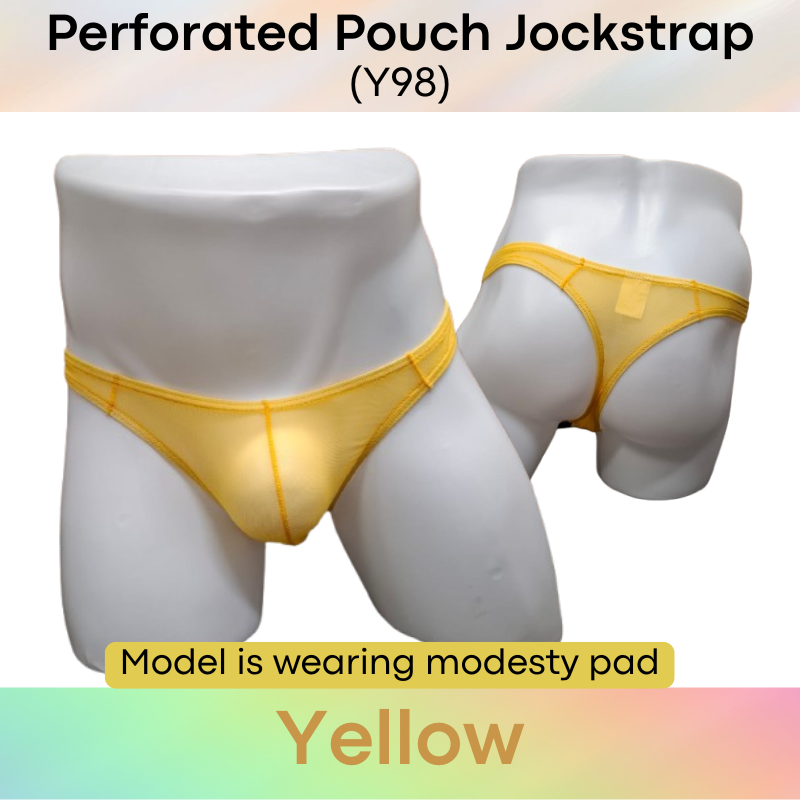 Men's Thong: Polyester Mesh Low Waist Thong (Y98)