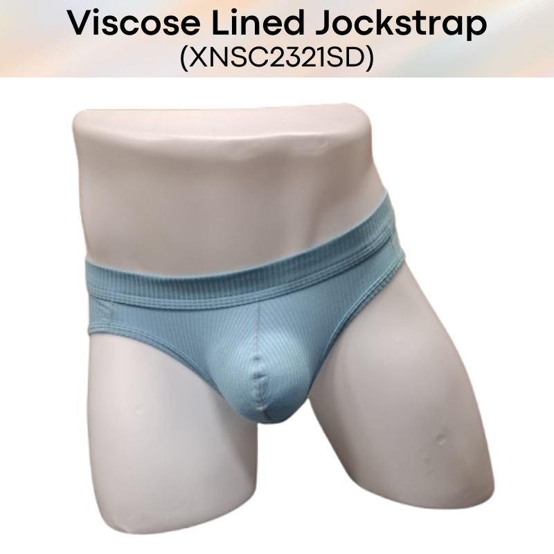 Men's Jockstrap: Viscose Line Pattern Jockstrap (XNSC2321SD)