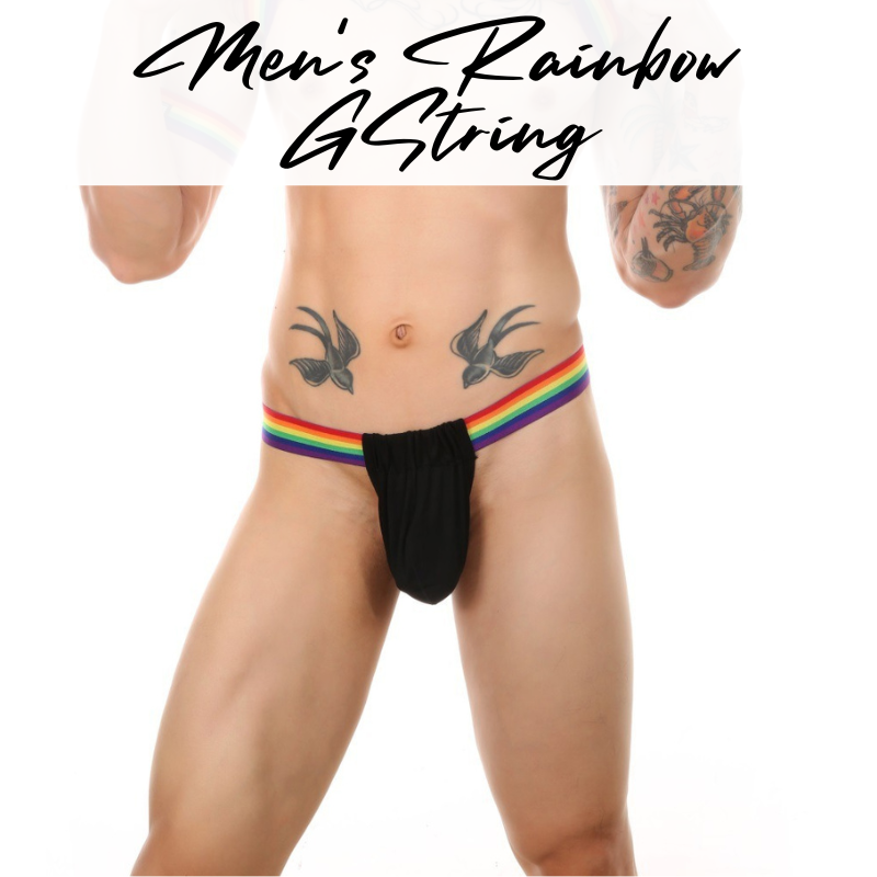 Men's GString : Rainbow Band GString Underwear (Clever Menmode CMF235)