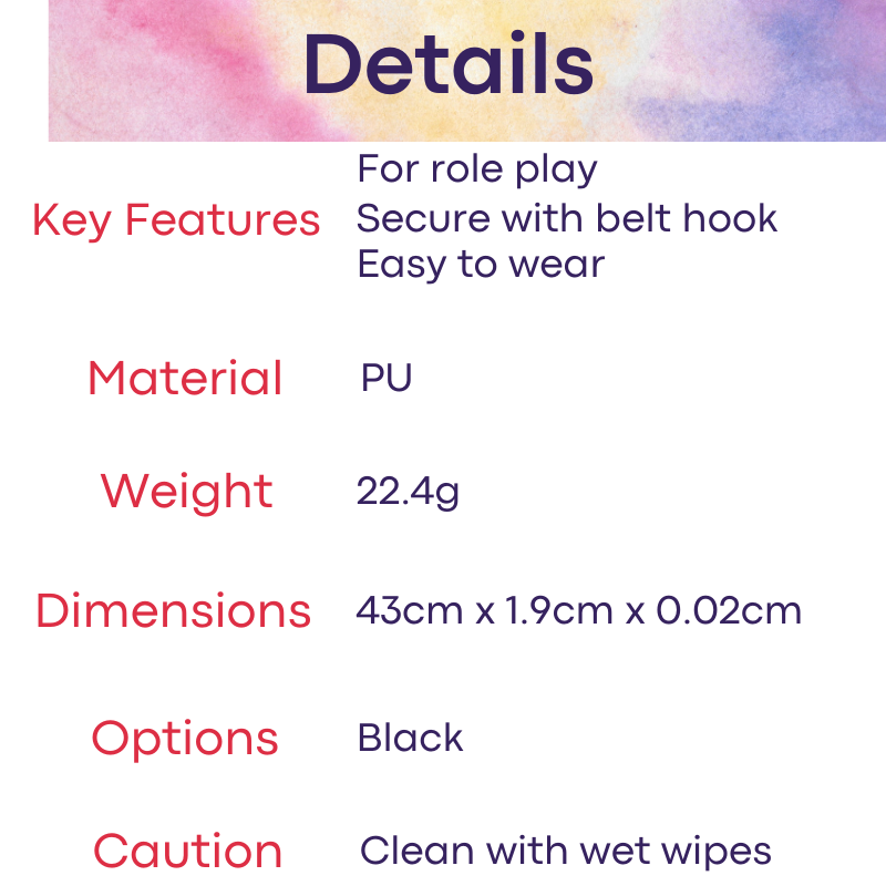 Men's Lifestyle: PU Choker with Silver Bell and Adjustable Belt Hook (HT262400111)